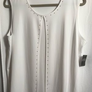 Kasper women’s sleeveless top w/ gold tone studs